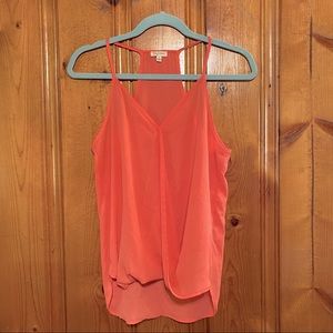 Lily white neon pink strappy cross body tank
